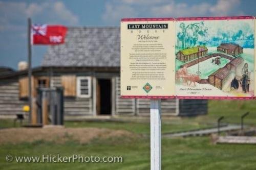 Photo: 
Welcome Sign Buildings Last Mountain House Provincial Park Saskatchewan