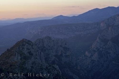 Photo: 
Mountainous Landscape Sunset Provence France