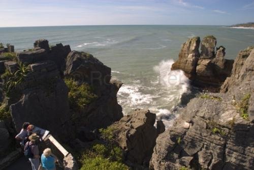 Photo: 
Tourists at Pancake Rocks New Zealand