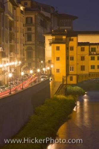 Photo: 
Night Lights Riverside Street Florence City