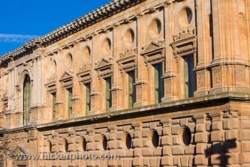 Photo: 
Facade Palace Charles V The Alhambra Granada Andalusia Spain