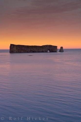 Photo: 
Perce Rock Sunset Gaspesie Peninsula Quebec