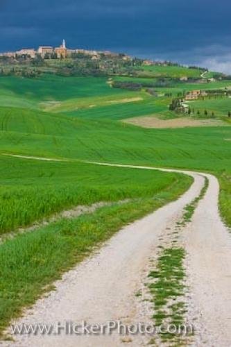 Photo: 
Scenic Landscape Town Of Pienza Siena Tuscany Italy