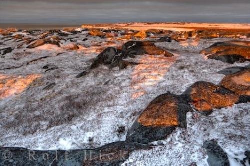 Photo: 
Sunset Rocky Coastline Hudson Bay Churchill Manitoba