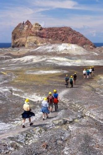 Photo: 
Tourists White Island Volcano New Zealand
