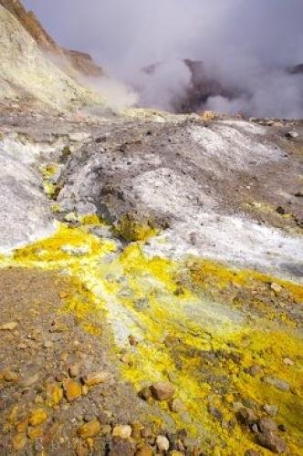 Photo: 
Volcano Landscape White Island North Island New Zealand