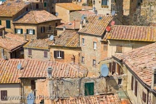 Photo: 
City Of Volterra Rooftops Pisa Province Tuscany Italy