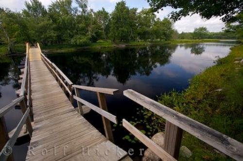 Photo: 
Wooden Footbridge Mersey River Nova Scotia