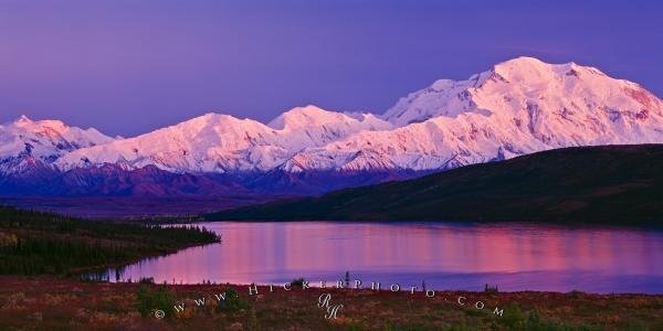 Photo: 
Fall Alpenglow Mount McKinley Denali National Park Alaska