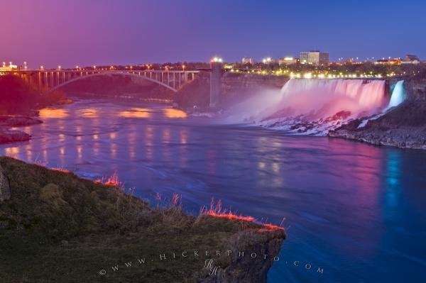 Photo: 
American Falls Night Illumination Niagara River