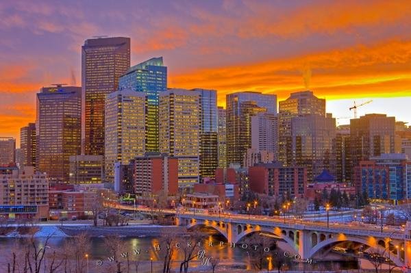 Photo: 
Calgary City Skyline Sunset Picture