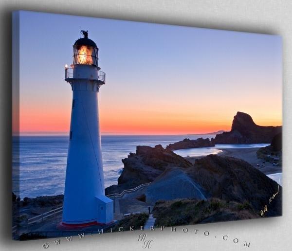 Photo: 
Castlepoint Lighthouse Scenery Canvas Fine Art Photo