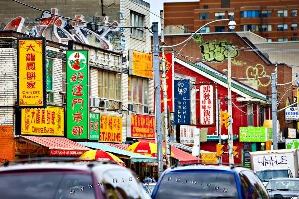 Photo: 
Chinatown Street Signs Toronto City Ontario