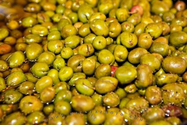 Photo: 
Green Olives Market Stall Display Andalusia