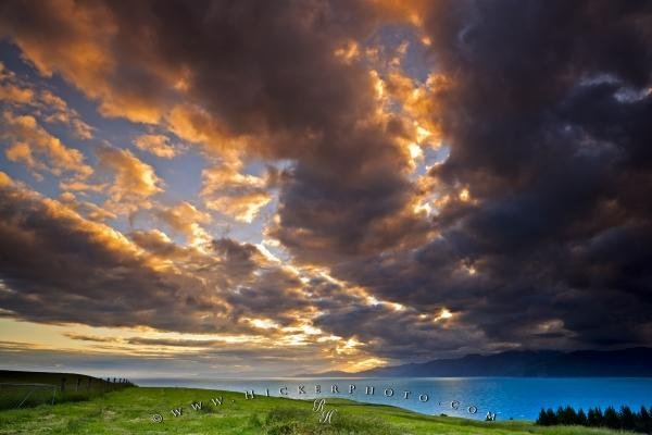 Photo: 
Dramatic Clouds Kaikoura Coast Sunset
