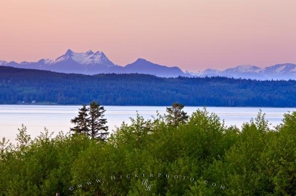 Photo: 
Mount Stevens Sunset Scenery Coastal Mountain Range BC