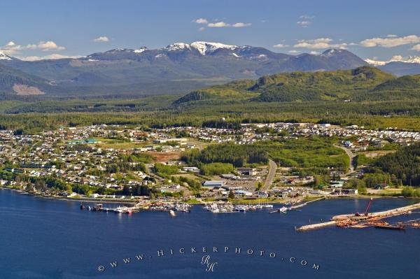 Photo: 
Port McNeill Town Aerial Mountain Backdrop