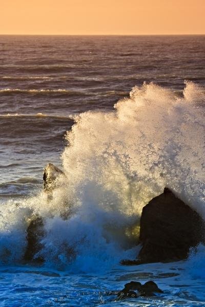 Photo: 
Sunset Waves Tasman Sea