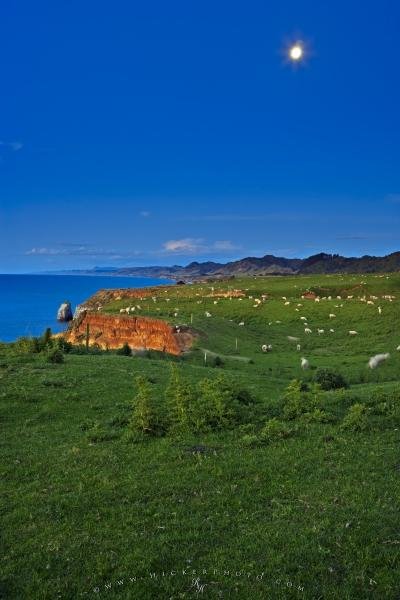 Photo: 
Taranaki Moon Rise New Zealand