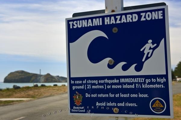 Photo: 
Tsunami Warning Sign Wairarapa